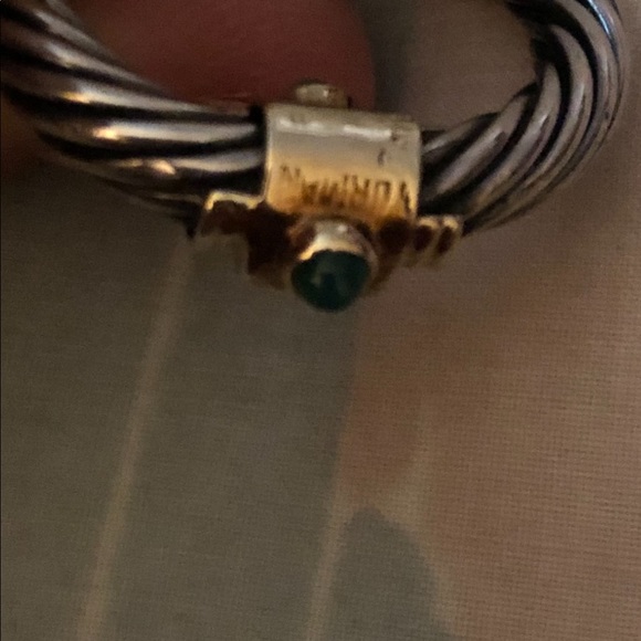 David Yurman 14K Sterling Gemstone Cable Earrings - Picture 6 of 12